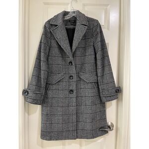 halogen women wool blend overcoat size S